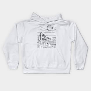 Abstract desert landscape - Black Kids Hoodie